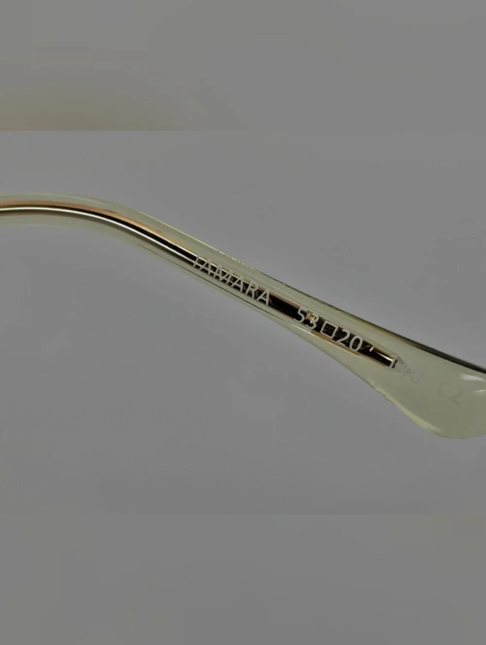 Tamara. Clear Round Frame Glasses. All Gold Accents are Metal.